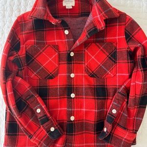 Crew Cuts Red Plaid Flannel Kids Shirt